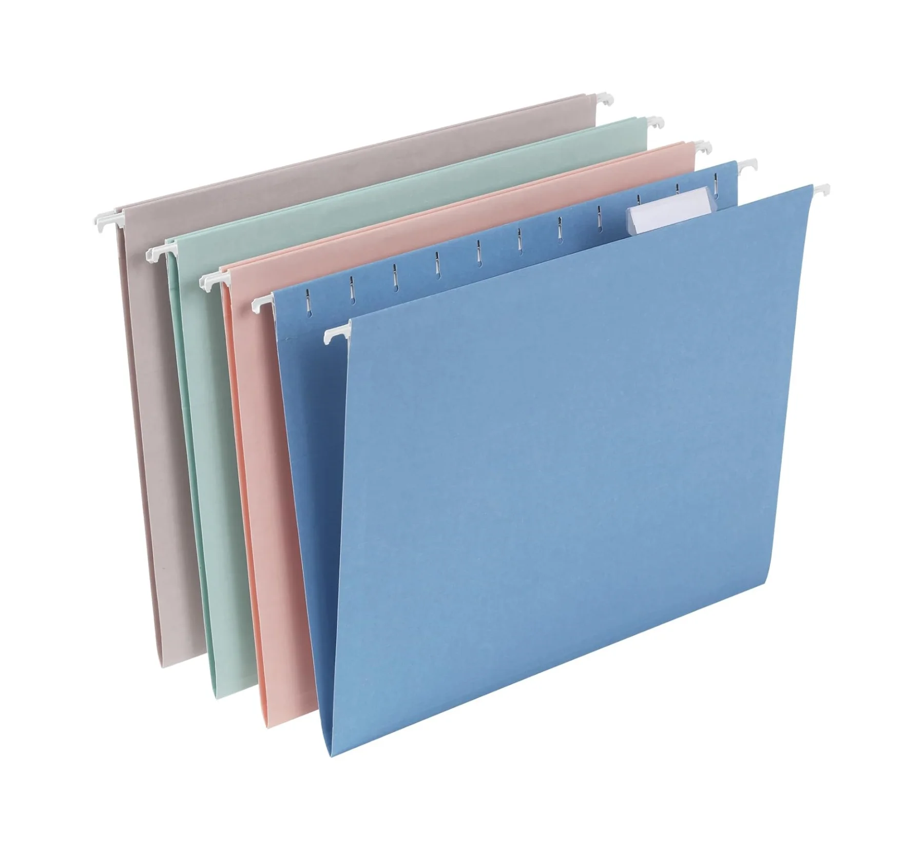 

10 ps Hanging File Folders,Filing Cabinet, Letter Size with 1/5-Cut Adjustable Tab Durable 4 Color