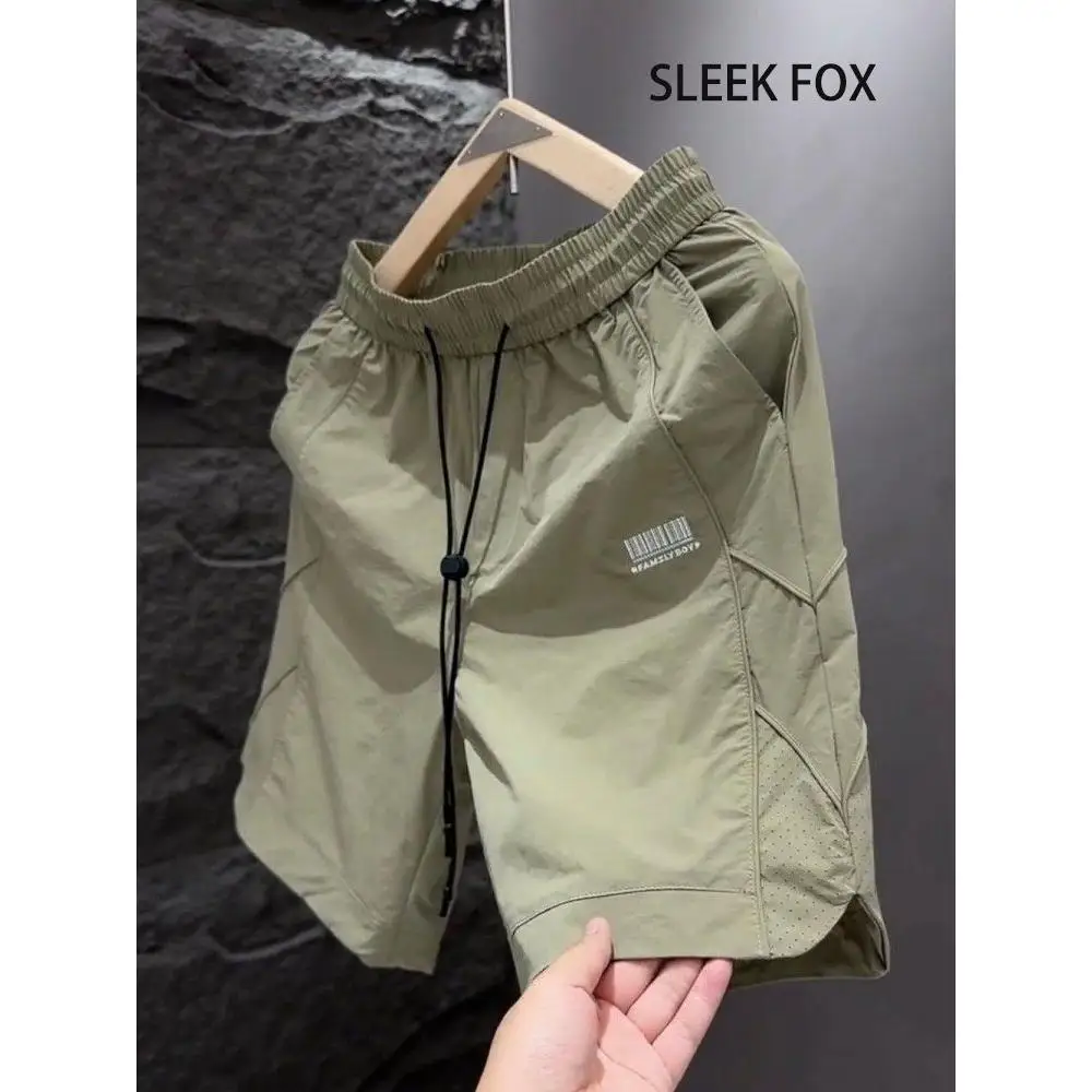 

Модные легкие шорты с завязками, дышащие, быстросохнущие, пляжные брюки, молодежные повседневные летние шорты в стиле casual