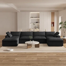 Cloud Modular Sectional Sofa with 2 Storage Ottomans 160.6