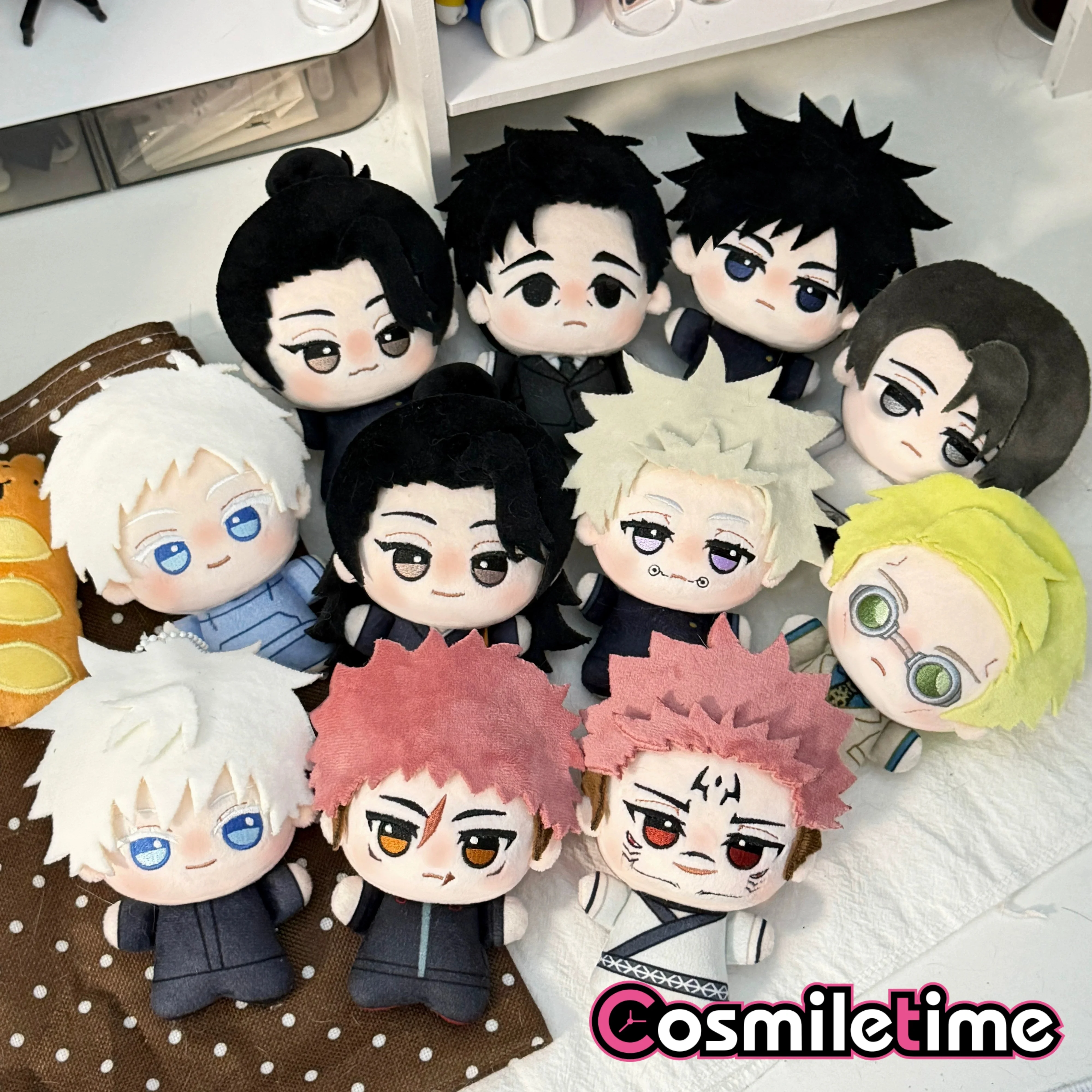 Anime Character Gojō Satoru 10cm Soft Stuffed Plush Doll Double Sided Printed Collectible Figure Cartoon Desktop Ornament YZ