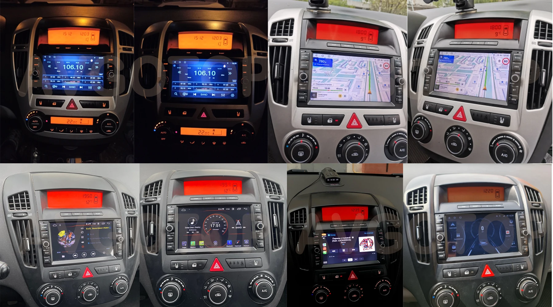 Android 12 Car Radio Multimedia for KIA Ceed 2007 2008 2009 2010 2011 2012 Wireless Carplay DSP RDS Wifi 4G Vehicle Monitor UI