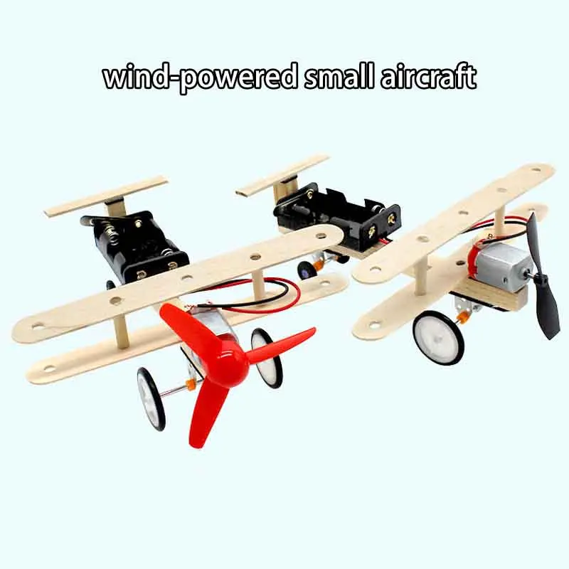 

Wooden Wind-powered Small Aircraft Toys Children's Handmade DIY Science Experiments Science And Technology Small Production Toys