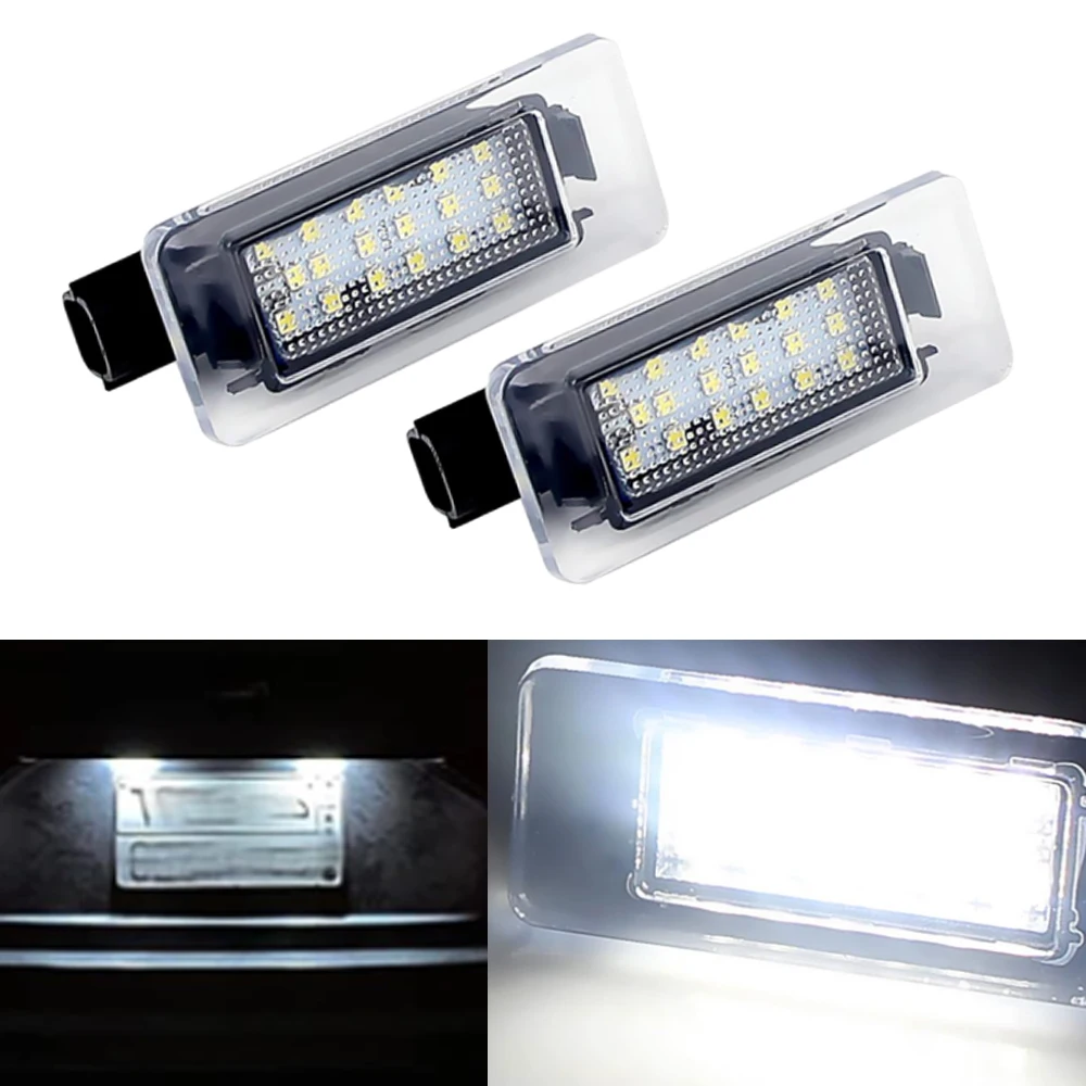 2Pcs LED License Plate Lights For Nissan Serena C27 2016-2018/ Altima Platinum 2019- 265108990E 7.5cm/2.95inch 12V DC ABS Lamps