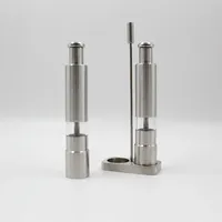Manual Salt Pepper Mill Set Stainless Steel Adjustable Spice Grinder Shakers with Containers for Kitchen