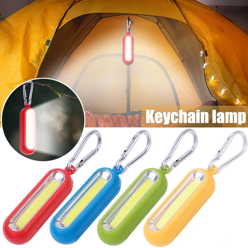 Portable Mini Light Keychain Pocket Flashlight 3 Modes LED Light Multicolor Flashlight Keychain Lamp Carabiner  Camping Hiking