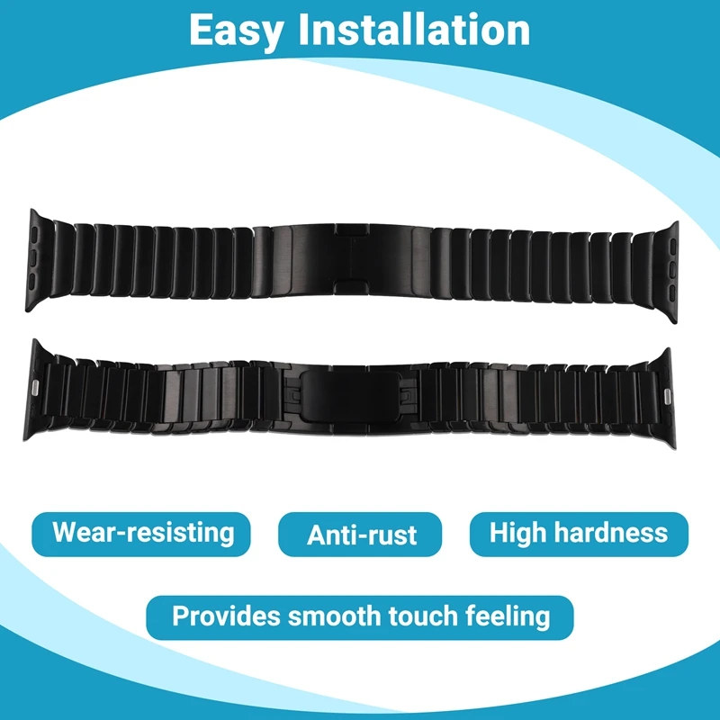 Strap For Apple Watch Band 38Mm Stainless Steel Bracelet Iwatch 9 Band Bracelet Wristband Replacement Accessories