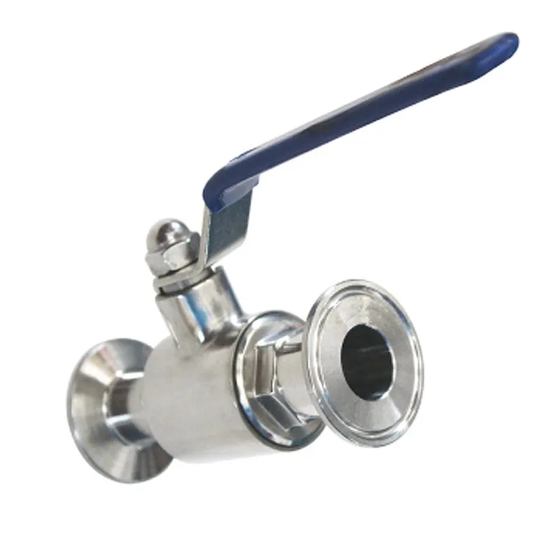 304 Stainless Steel Ferrule Connection Sanitary Ball Valve 19/25/32/38mm Dual Section Home Liquid Processing Part