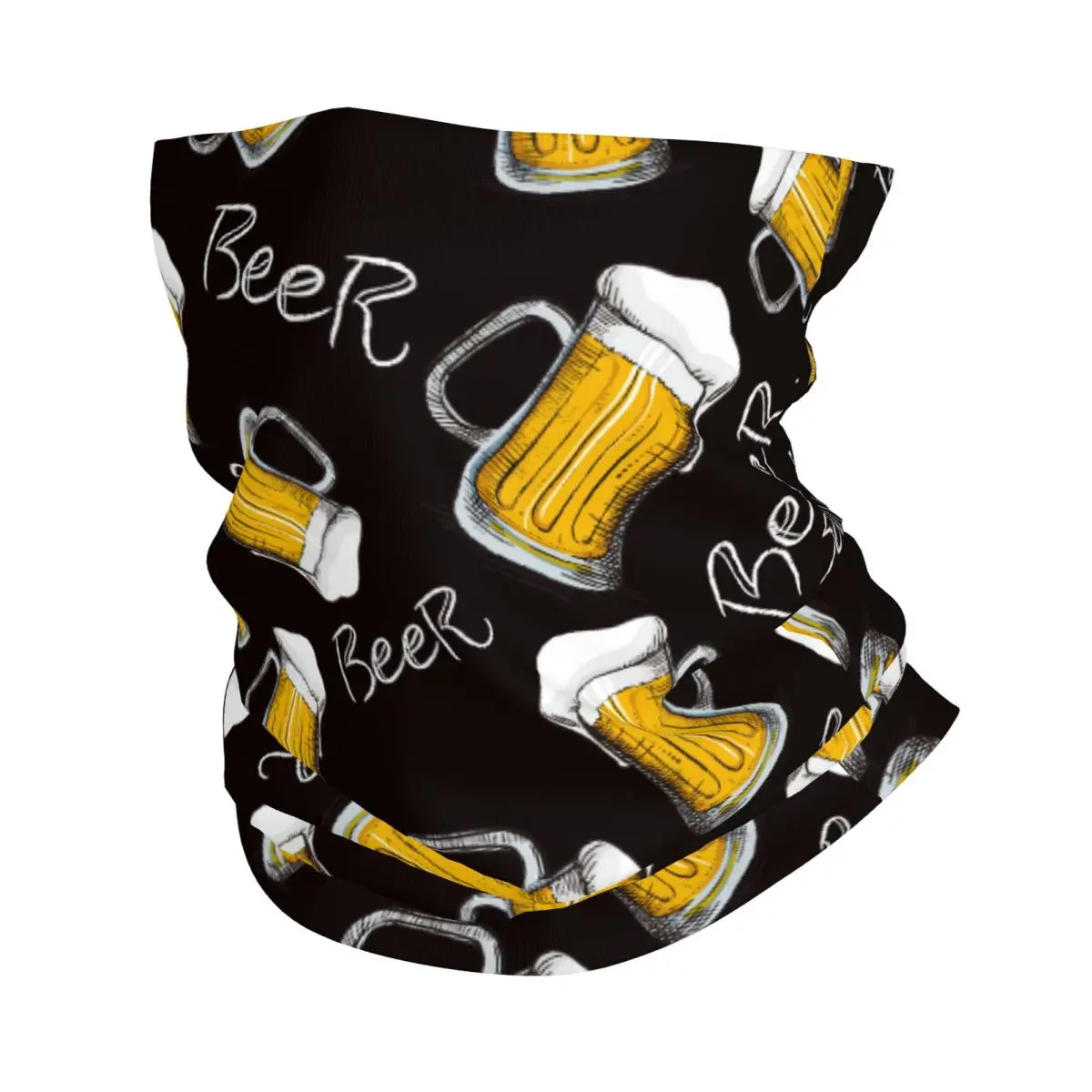 

Beer Mug Pattern Thin Bandana Neck Gaiter Wrap Scarf Headband Neck Cover