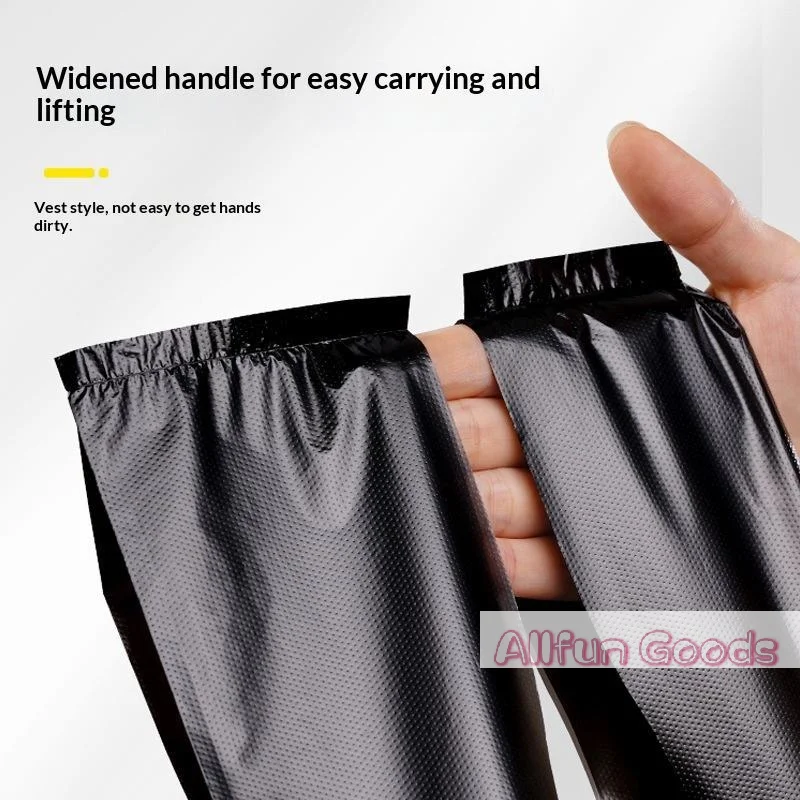 100Pcs Black Vest Plastic Bag Household Thickened Home Kitchen Office Clean Garbage Bin Disposable With Handle Plastic Bags