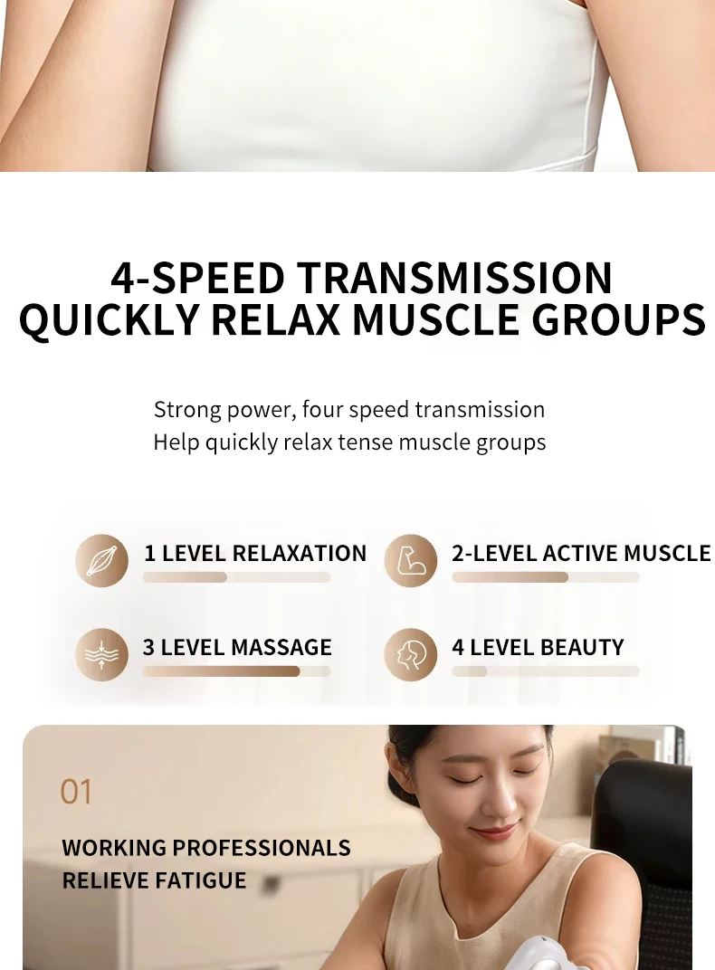 tekzi Mini-Massagepistole GYLOV YH-B-561 mit 4 Stufen – Produktabbildung