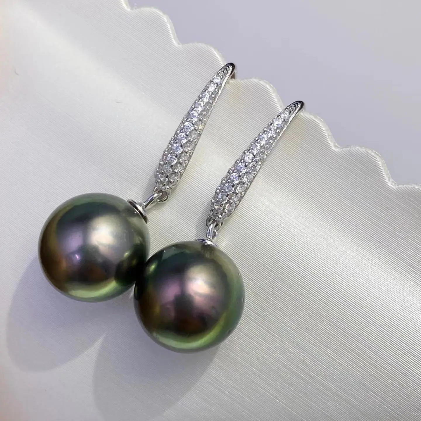 Wholesale S925 Sterling Silver Earrings Mount Findings Settings Base Mounting Parts Accessory for 10-11mm Pearls 5 pairs/lot