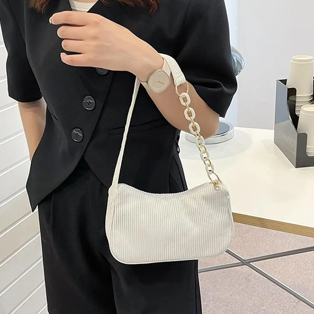 

Fashion Vintage Handbags Women Autumn Winter Corduroy Underarm Bag Zipper Shoulder Small Bags Female Soft Casual Clutch Handbag