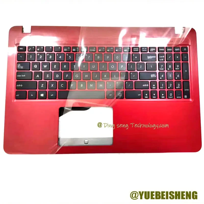 YUEBEISHENG      New/Org For ASUS X540 X540S X540L A540L K540L A540UP X540SA X540L palmrest upper cover US keyboard,Red