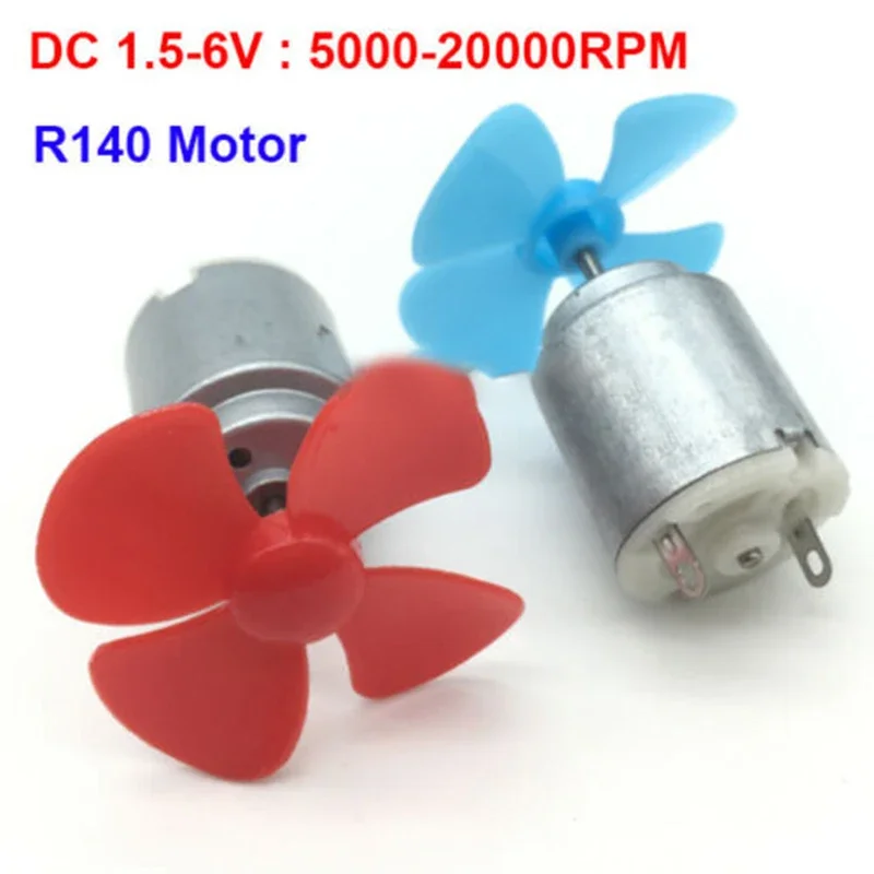 2pcs/lot Micro Mini R140 Motor 3V-6V High Speed Small 140 DC Motor DIY Hobby Toy Fan Model Scientific Experiments