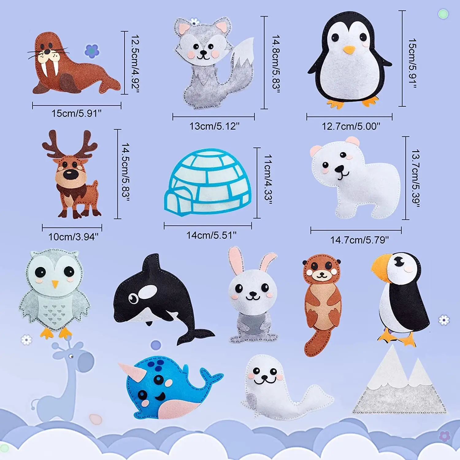 Dinosaurier Nähen Bastelset DIY Kinder Basteln Nähen Set Pädagogische Anfänger Nähen Gefüllte Weihnachten Nähen Bastelset Filz Ornamente – Detail 31