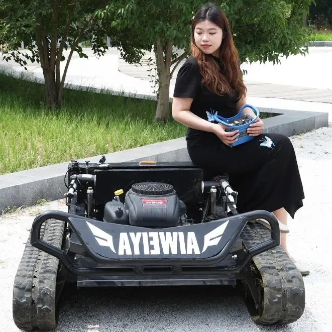 Customized High-quality remote control lawn mower Gas engine delivers powerful performance for both rugged and level lawns.