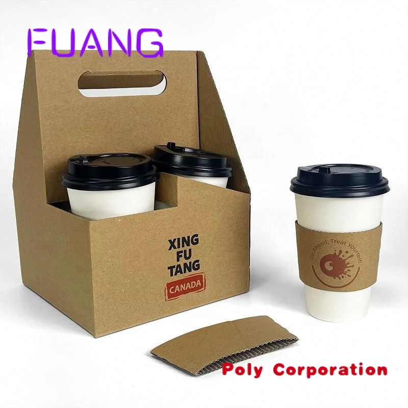 

Custom coffee cup holder sleeve fit for 8oz 12oz 16oz paper coffee cups takeaway portable bubble tea cup holder custom cupsleev