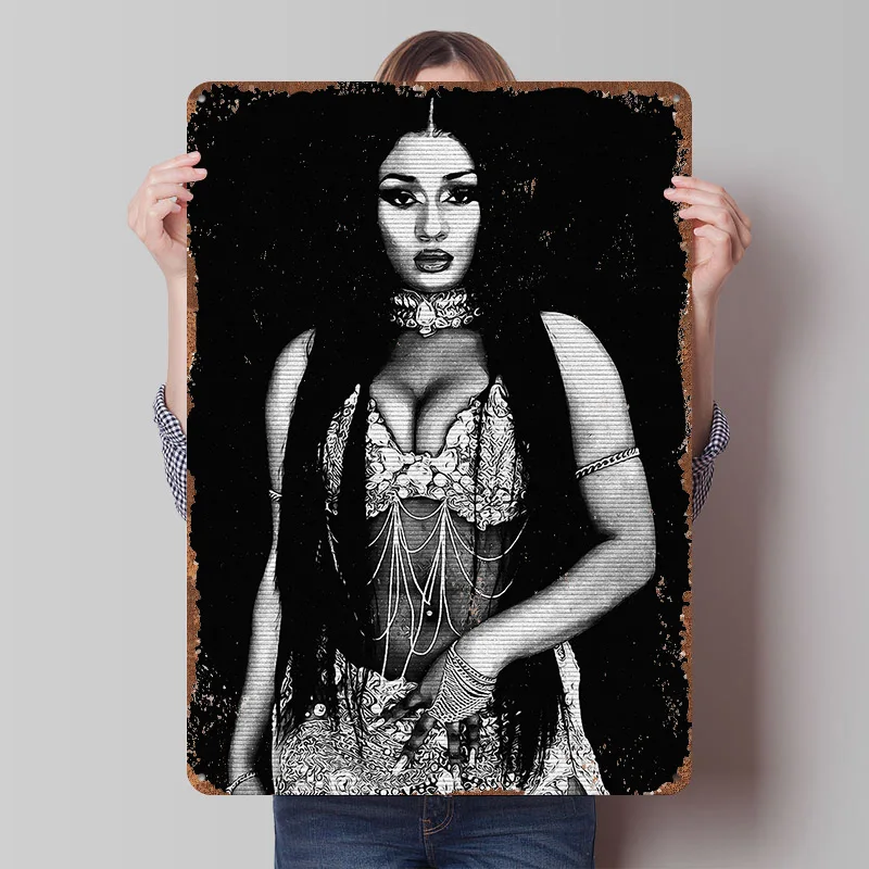 Megan Thee Stallion Metal Poster Customized Wall Art Retro Vintage Tinplate Signs for Man Cave Home Decorations Decoration Room