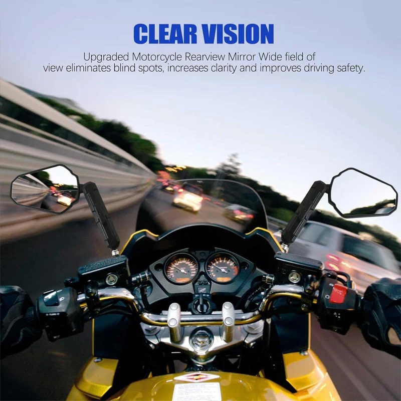 2pcs Directional ball all-round rotation folding ADV Off-road scooter retrofit rearview mirror mirrors mirrors mirrors