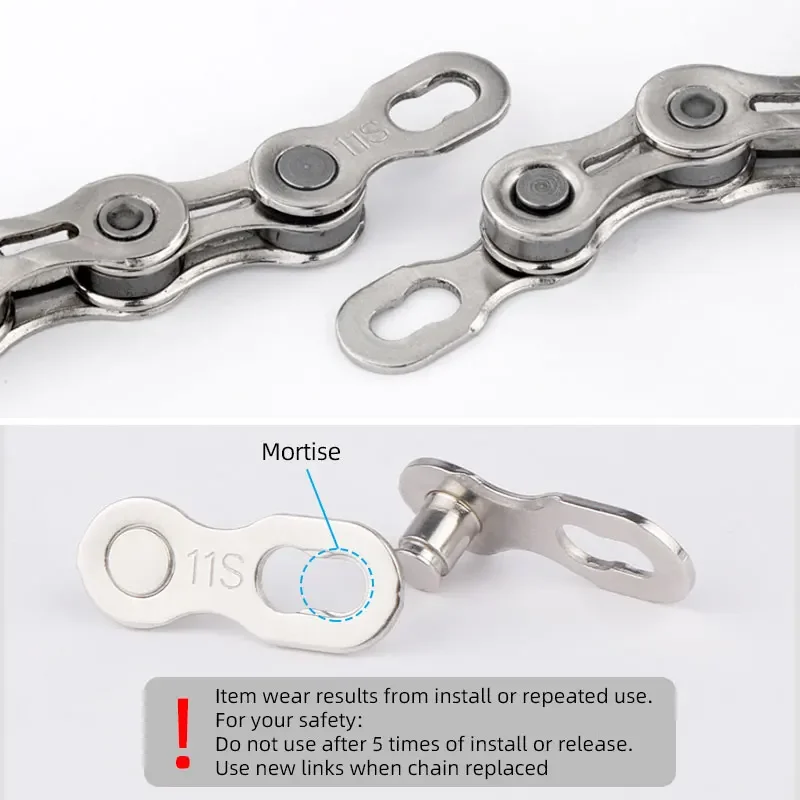 6 Pairs Bicycle Chain Missing Link Joints Carbon Steel Magic Master Quick Links & Release for 1/6/7/8/9/10/11/12 Speed Connector