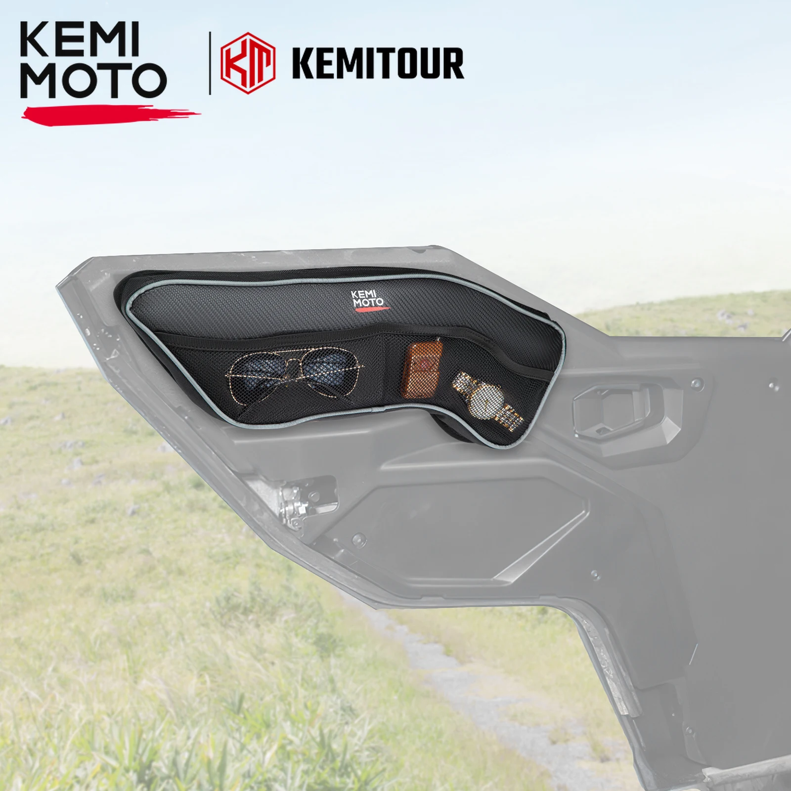 

KEMIMOTO UTV 2pcs Driver Passenger Side Front Upper Door Storage Bags Compatible with Polaris General 1000/4 1000 2016-2023 2024