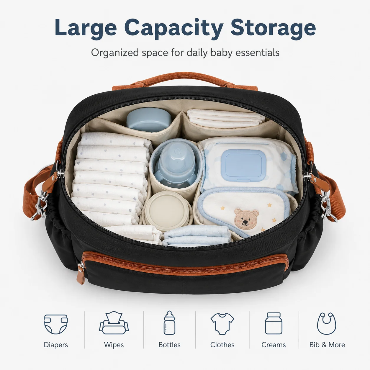 Diaper Bag Baby Backpack Mommy Bag Multifunction Lightweight Mother Travel HandBag Multi Pocket Storage Baby Care Organizer