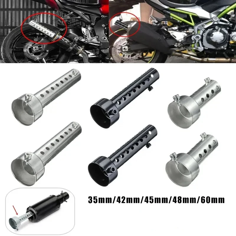 Universal Motorcycle DB Killer Exhaust Insert 35mm 42mm 48mm 60mm Baffle Muffler Stainless Steel Sound Reducer image 2