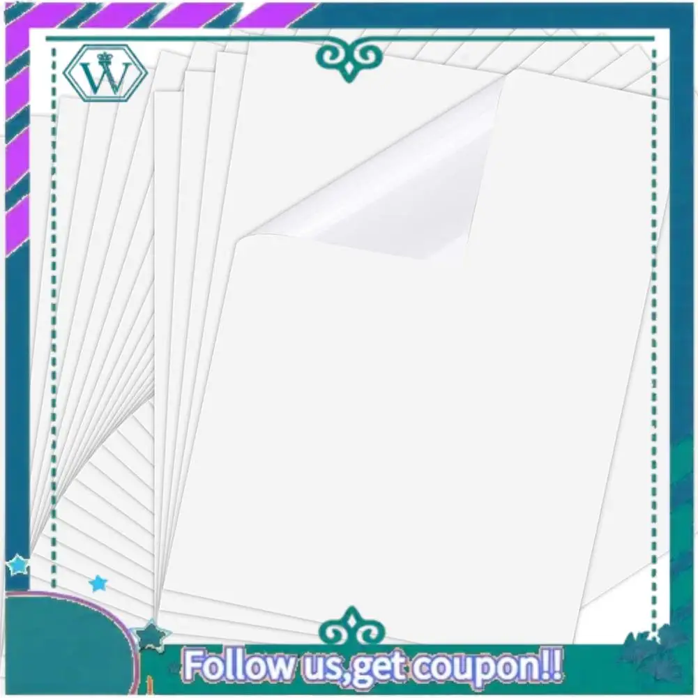 A75Q-25 Sheets 8.3X11.6 Inch Inkjet Sticker Paper, Printable Transparency Film Quick Dry Paper Label For Inkjet Printers