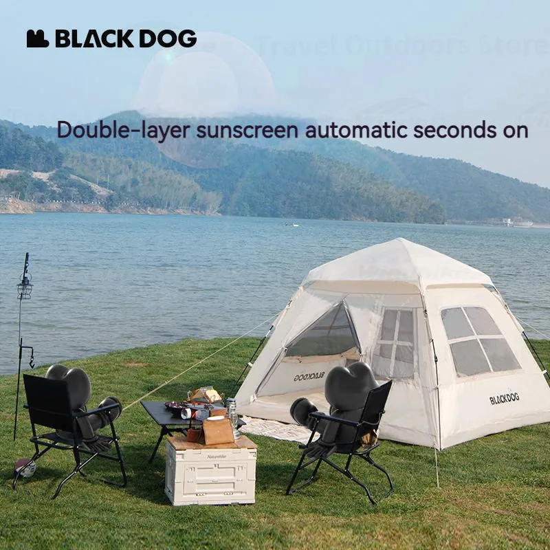 Imagem -06 - Naturehike Blackdog Barraca Automática de um Toque Acampamento ao ar Livre Casa Enorme Viagem Portátil Impermeável Fácil Configuração Estações
