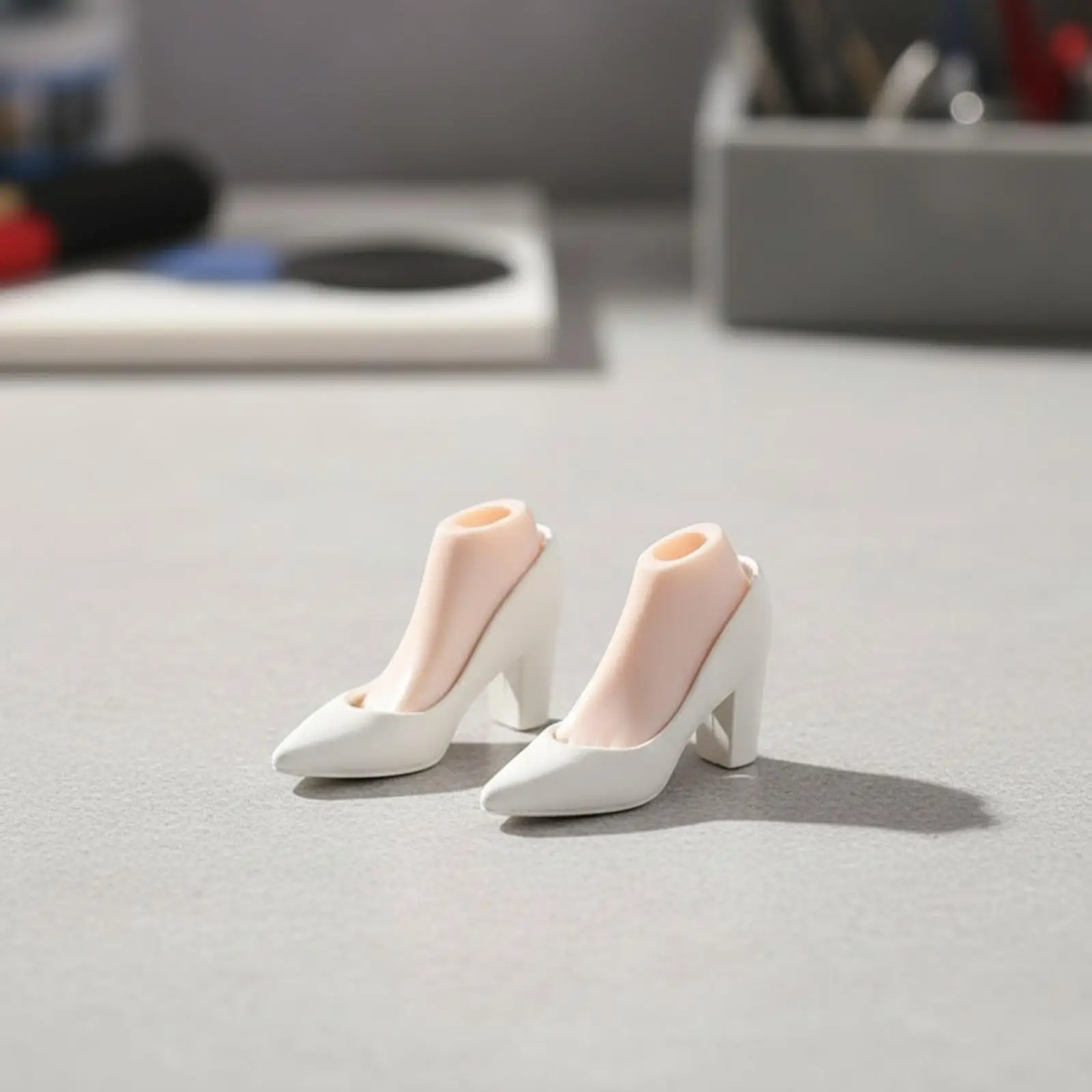Snug Doll High Heels | Smooth Glossy Finish, Doll Shoes with Pointed Toe, for Action Figure Customization