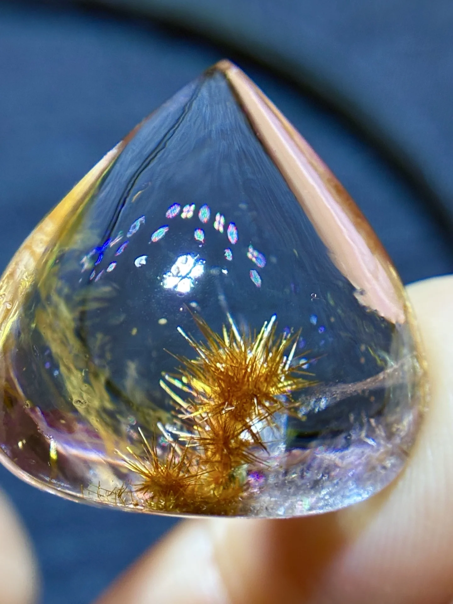 

Подвеска из натурального золота с рутилированным кварцем, цветок, ювелирные изделия из рутилированного кварца, 22,5/21,4/13 мм, цветок любви для женщин, Бразилия AAAAAAA