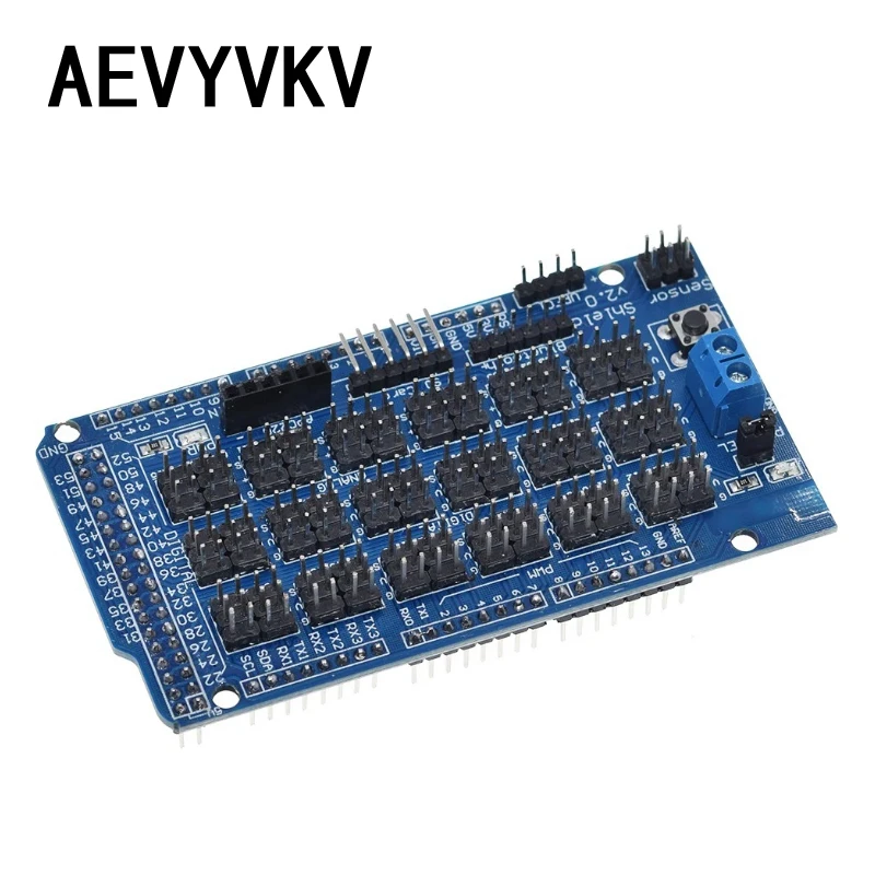 For Arduino MEGA Sensor Shield V1.0 V2.0 Dedicated Expansion Development Board MEGA 2560 Sup IIC Bluetooth SD Robot Parts DIY