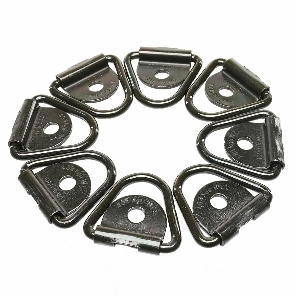 10Pcs Stainless Steel D Shape Pull Hook Tie Down Anchor Ring for Truck Trailer RV Boat Cargo Accessories