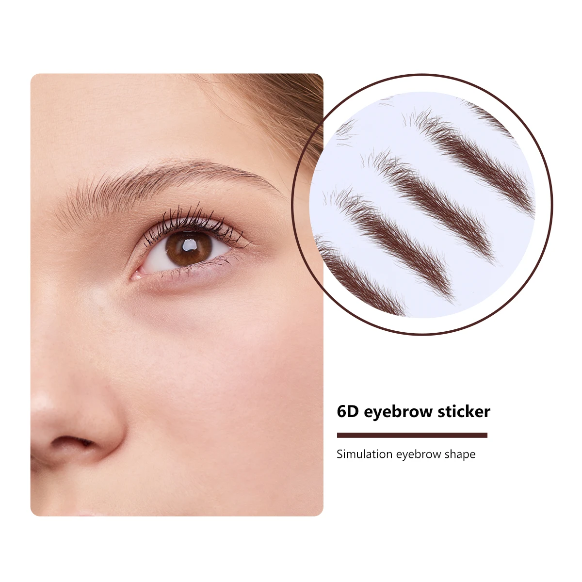 

4 Pcs Eyebrow Transfer Stickers Stencils Water False Eyebrows Cosmetics Brown Imitation