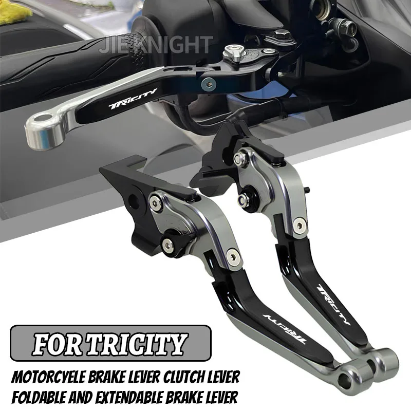 For TRICITY 125 155 TRICITY125 TRICITY155 2019 Motorcycle CNC Adjustable Extendable Brake Clutch Levers Handle bar Grips