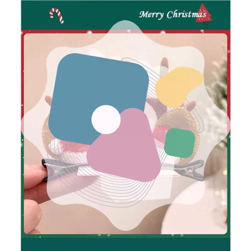 Pinces à cheveux en bois de noël, 2 pièces, pendentifs, ornements de noël, décor de joyeux noël pour fille, accessoires pour cheveux de renne, bonne année