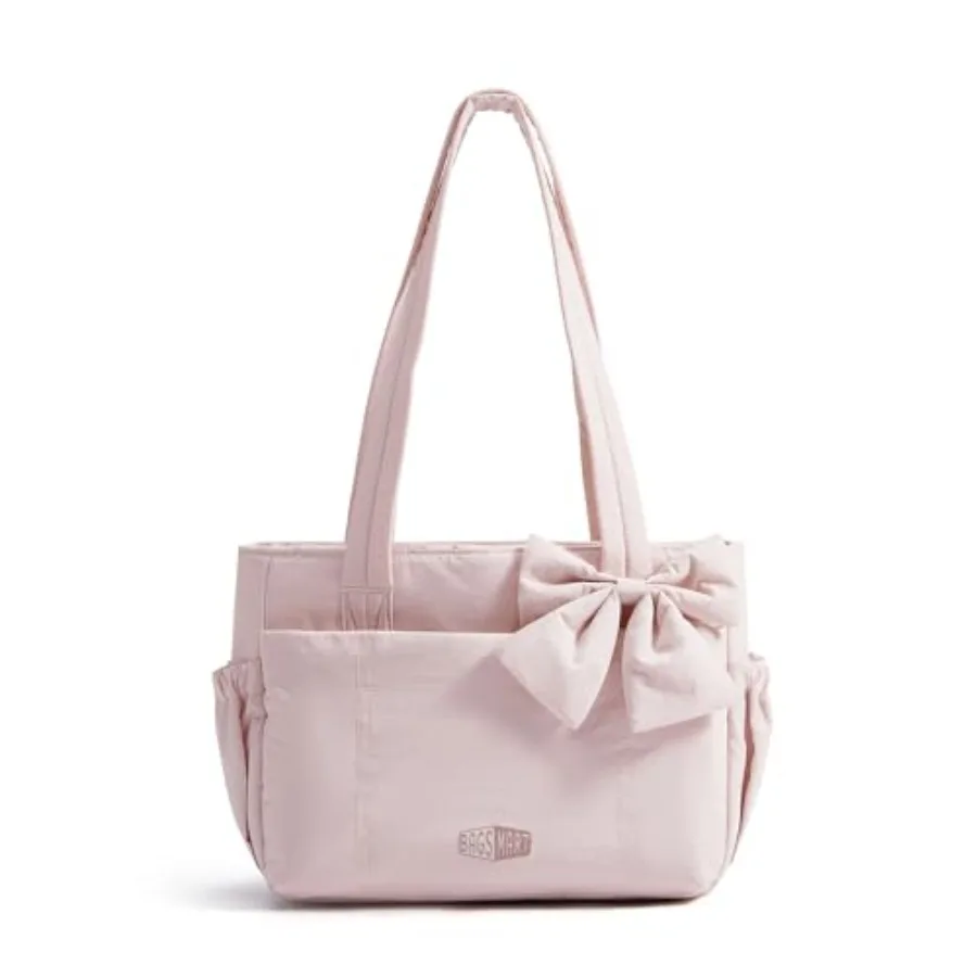 

Crush Bow Tote Bag for Women, Large Work Tote with 40oz Tumbler, Puffer Travel Tote Bag for Work, Yoga, Gym