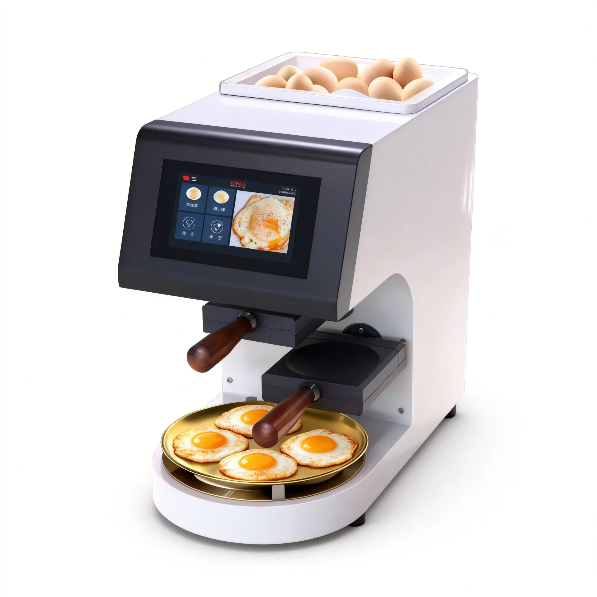 Máquina de Omelete Elétrica Comercial Pequena Semikron, Máquina Automática para Fritar e Moldar Ovos