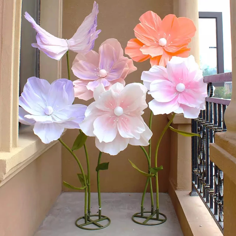 

Большой бумажный художественный цветок, мак, искусство, имитация свадебного макета, украшение, дорожное руководство, фотография на окнах