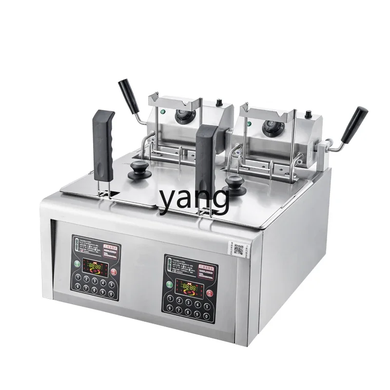 

CX automatic lifting electric fryer commercial intelligent double cylinder French fries chicken chop machine
