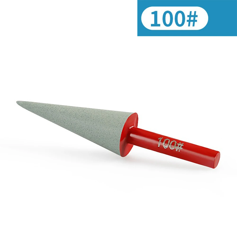 

6mm Shank Resin Conical Burr Grinding Head For Stone Jade Ceramic Glass Carving Rotary Polishing Tools 50-150 Grit