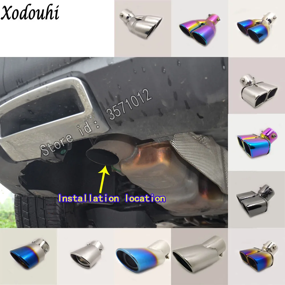 For Peugeot 5008 2017 2018 2019 Car Cover Muffler Exterior Back End Pipe Dedicate Exhaust Tip Tail Outlet Ornament Vent 1pcs