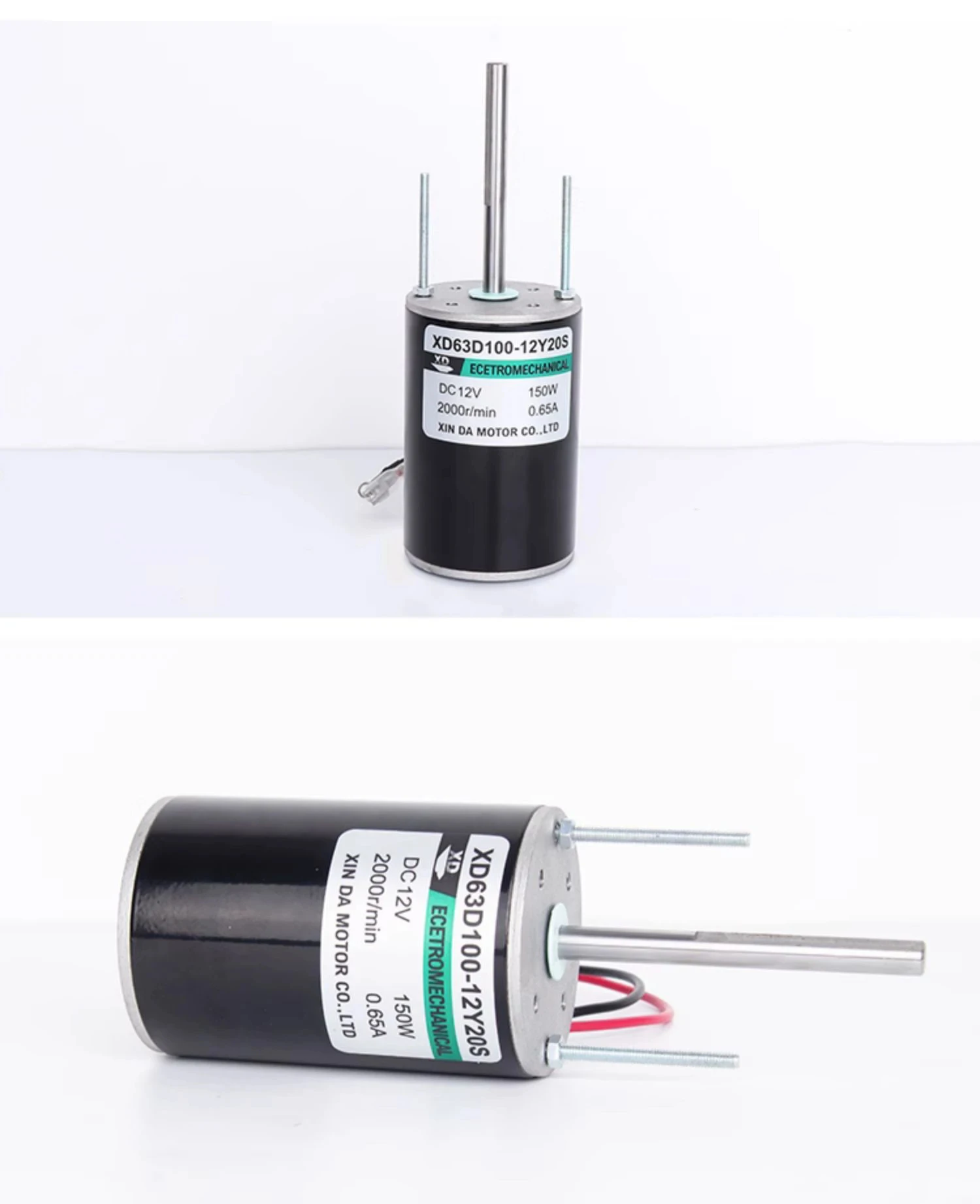 150W DC 12V 2000rpm 24V 4000rpm High Speed DC Micro Motor 63D100 Long Shaft High Power Adjustable Speed Can CW CCW