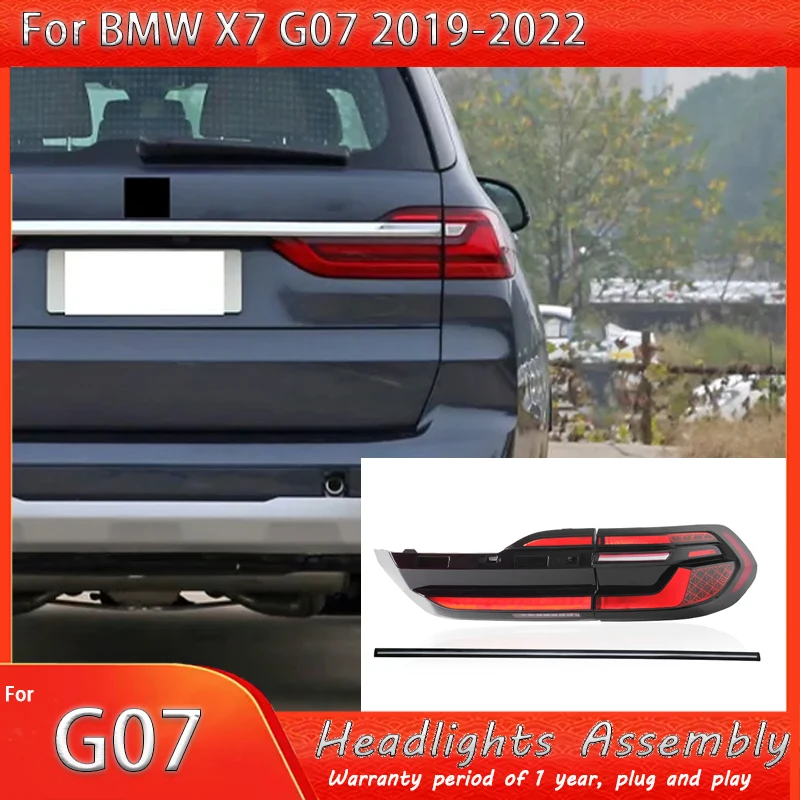 

Автомобильный задний фонарь для BMW X7 G07 2019-2022, модификация заднего фонаря в сборе LCI, указатель поворота, тормозной задний фонарь заднего хода