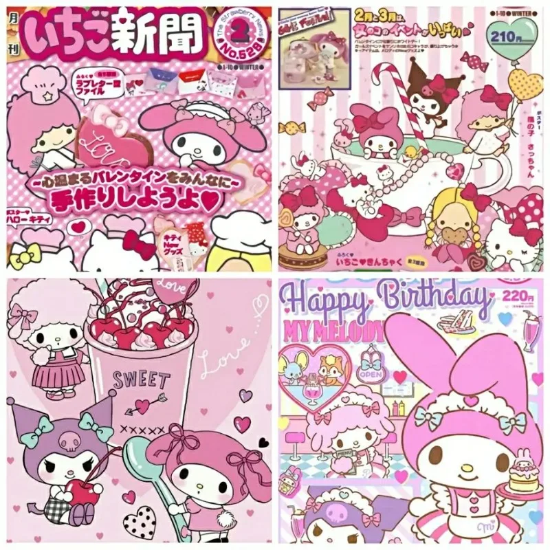 Imagem -05 - Sanrio Hello Kitty Poster Adesivos Papel de Parede Anime Decoração Dormitório Adesivo de Parede Presente Kawaii Minha Melodia 20 Pcs Conjunto