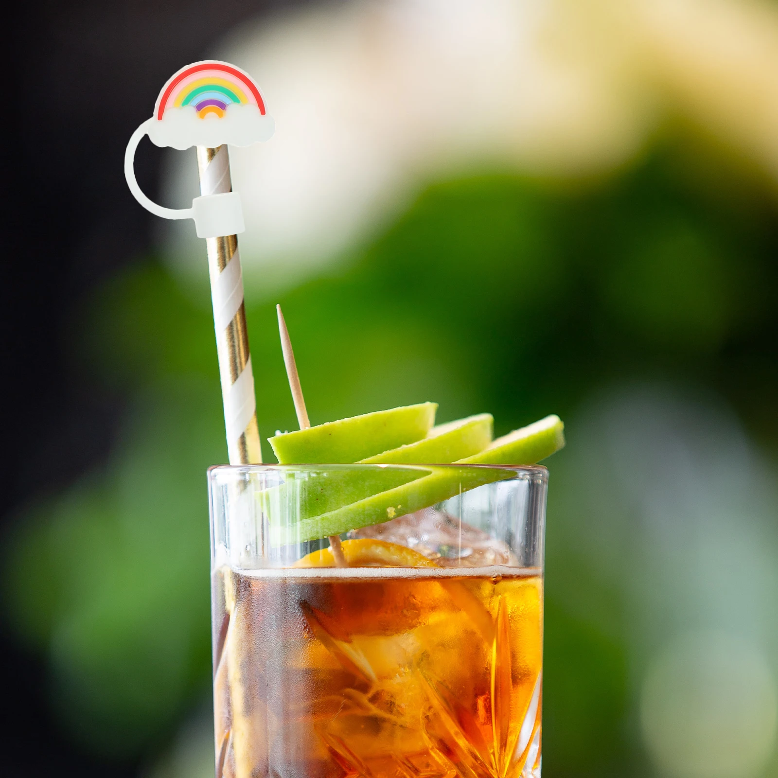 

5Pcs Reusable Straw Toppers Cute Designs Dirtproof and Easy to Clean 8mm Diameter Fits Most Straws Straw Cover