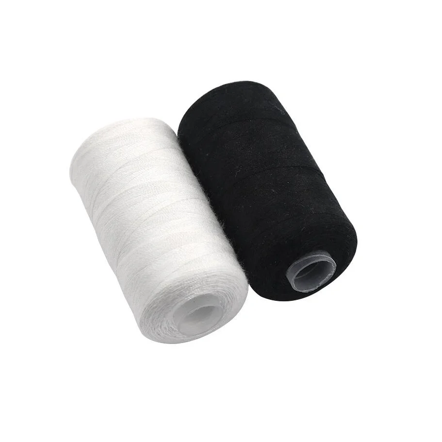 Heim-Nähgarn zum Selbermachen, handgenäht, Schwarz-Weiß-Garn, 500 m, 402 Polyester-Nähgarnmaterial – Detail 9