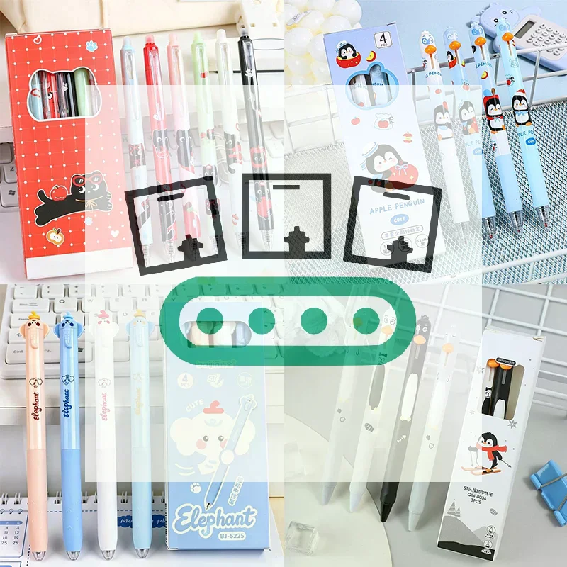 3/4/6 Pack Constellation Themed Retractable Gel Pens 0.5mm Fine Tip Soft Grip Perfect For Students School Office Daily Note