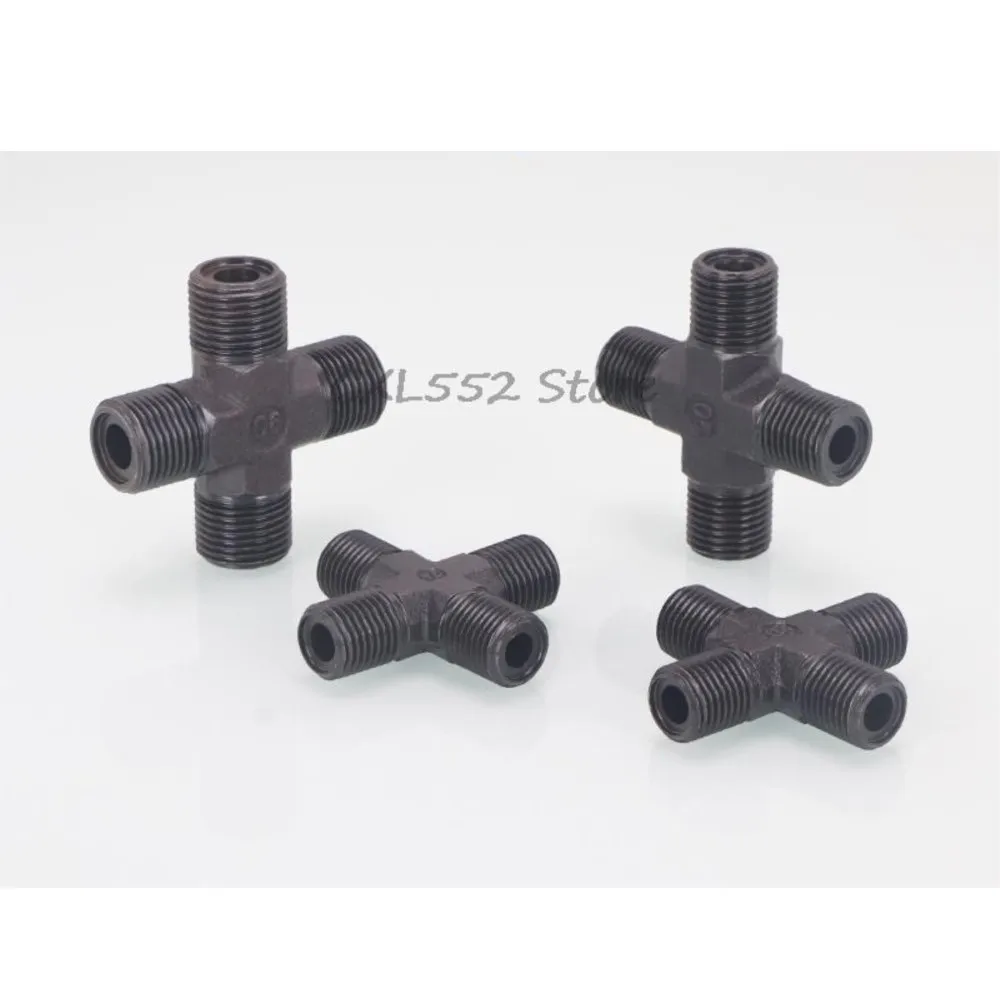 1Pc 14/16/18/22x1.5 Male Thread O Type High Pressure Four-way Cross Connector