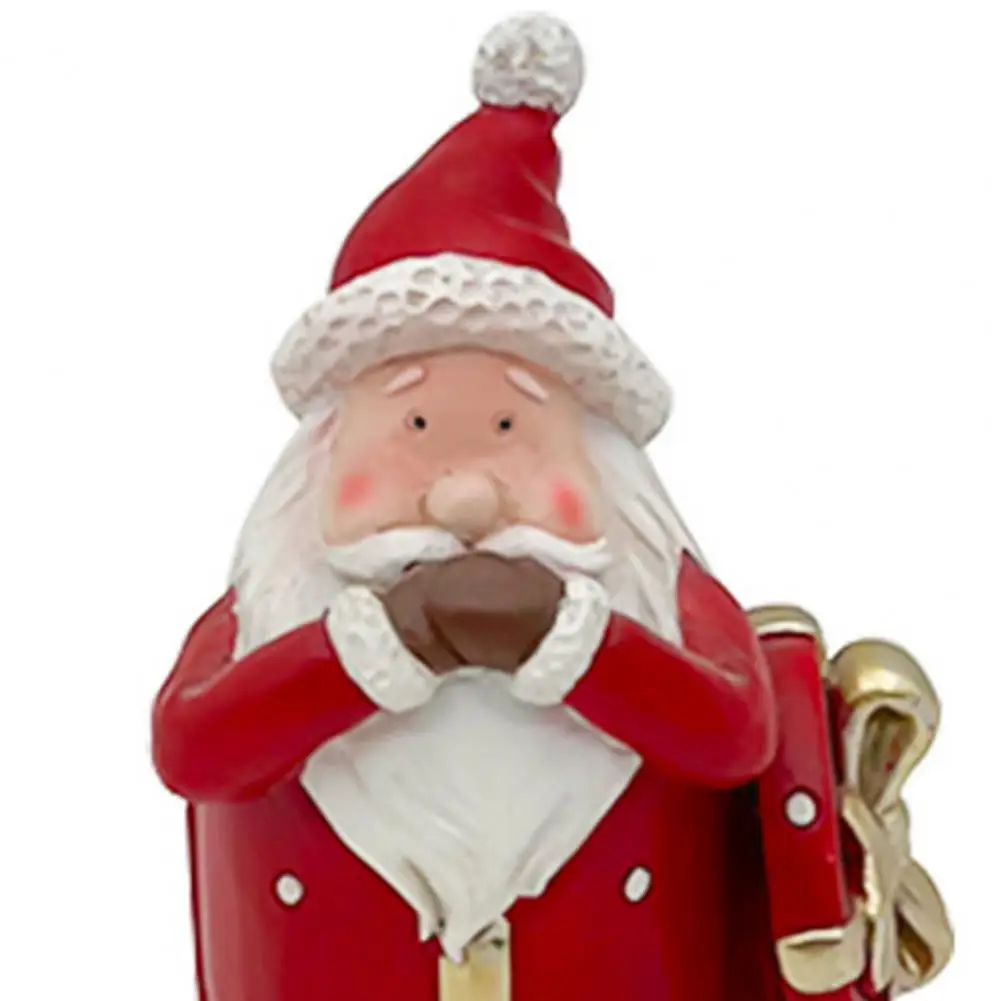 Speak No Evil Decoration Resin Christmas Decoration 3 Pcs Mini Santa Claus Statues See Hear Speak No Evil Resin Figurines